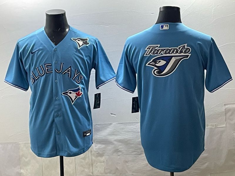 Men 2025 Toronto Blue Jays Blank Light Blue Game Nike MLB Jersey style 09